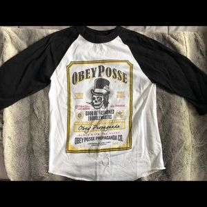 Obey three quarter length shirt